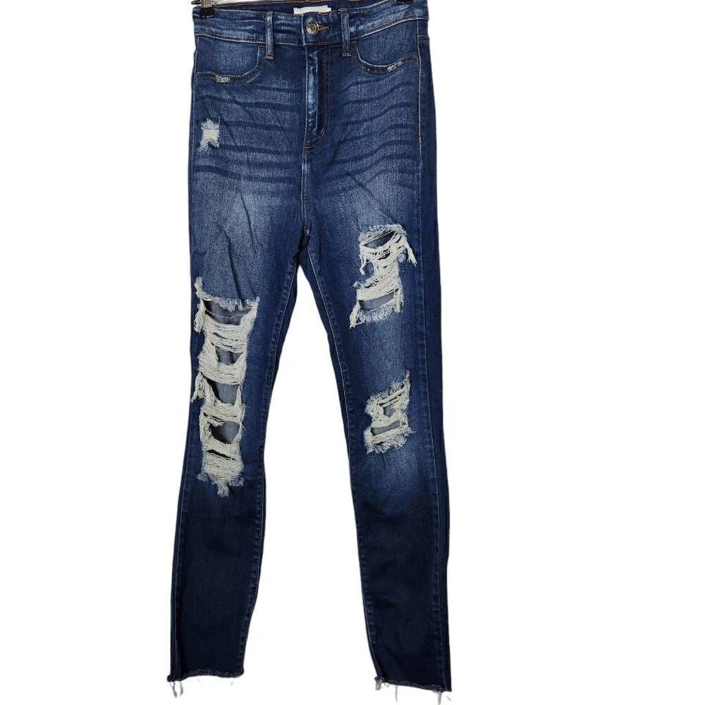 Cello high rise skinny distressed jeans size 5